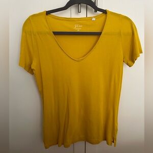 J.crew v-neck size XS color yellow 100% supima cotton